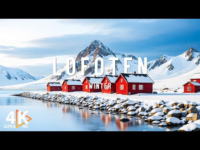 Winter Lofoten Island, Norway 4K ️  Stunning Footage Lofoten , Scenic Relaxation Film - Winter 2024