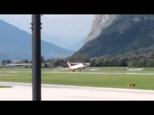 Flughafen Innsbruck starker Seitenwind