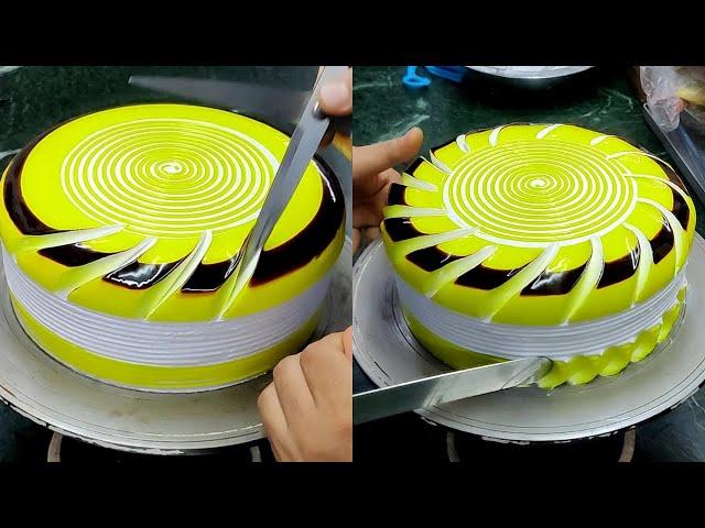 pineapple cake || cake decoration technique || cake's Topping