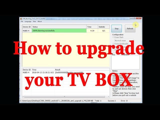 How to upgrade your android tv box firmware via USB Burning tool