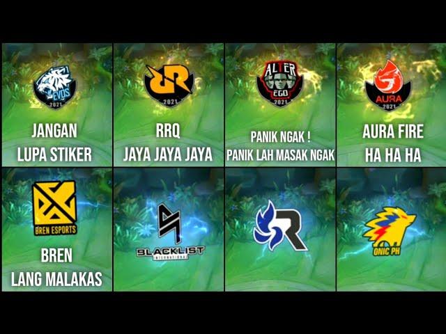 NEW ESPORT TEAM BATTLE EMOTE MPL PH, ID, SG | RRQ JAYA | Mobile Legends