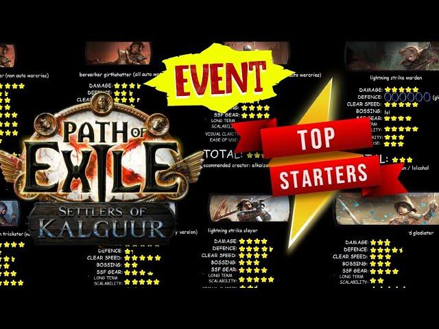 Some of The BEST Builds for Settlers Event League Start - PoE 3.25