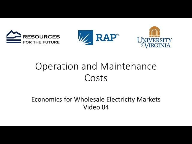 Economics #04: Operation and Maintenance Costs