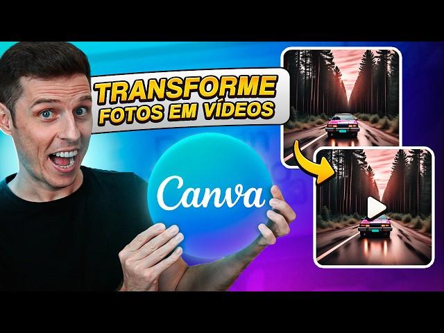 Como Transformar Imagem em Vídeo usando Inteligência Artificial no Canva!