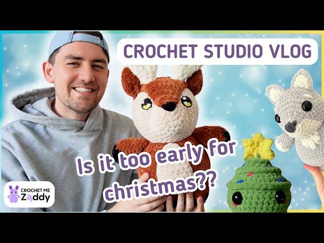 I got into a crochet Christmas frenzy - New plush yarns, New patterns, Giant plushies  Crochet vlog