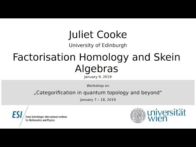 Juliet Cooke - Factorisation Homology and Factorisation Homology