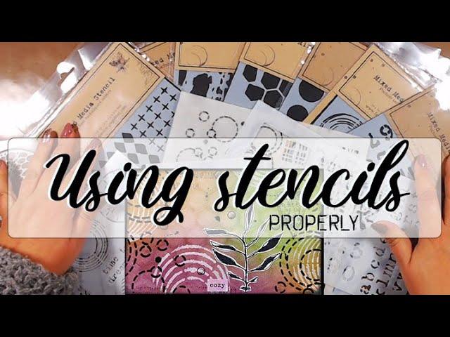 How to use stencils properly!  Mixed media techniques