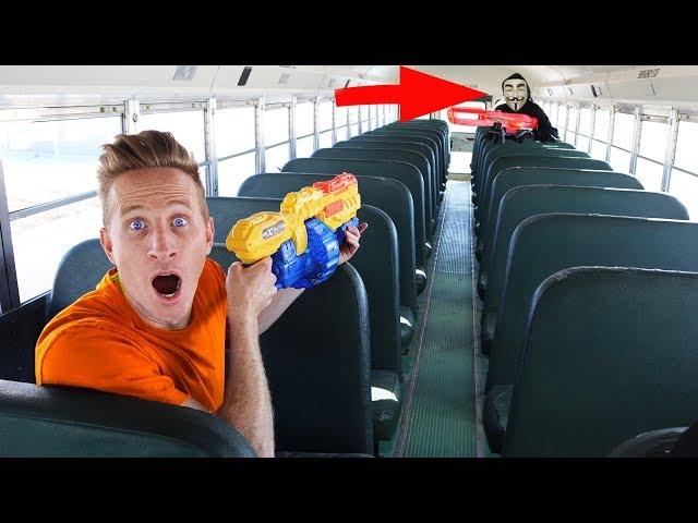 Nerf Battle vs The Hacker on Abandoned School Bus Project Zorgo must be stopped! Mystery spy mission