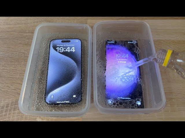 iPhone 15 Pro Max vs Samsung Galaxy S23 Ultra - Sparkling Water FREEZE Test!