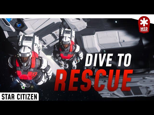 Medics Jumping Through a SPACE BATTLE to Rescue a Client in Star Citizen - Medrunner Responds