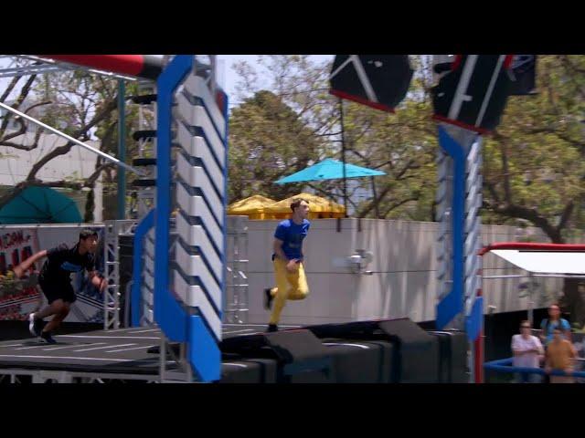 Sam Folsome vs Jacob Arnstein at the American Ninja Warrior Junior 3 Quarter Finals