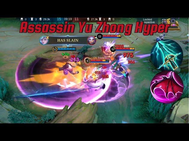 Yu Zhong Hyper with Sky Piercer and Assassin Emblem #mobilelegends #yuzhong #mlbb