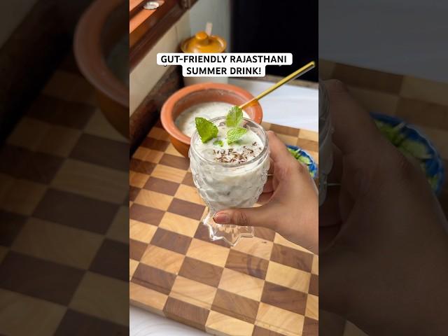 Super easy healthy, PROBIOTIC and GUT-FRIENDLY summer drink!!! #recipe #probioticdrink #rajasthan