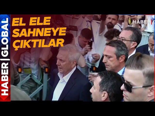 SON DAKİKA | Ali Koç Gitti Aziz Yıldırım'ı Aldı: El Ele Sahneye Çıktılar