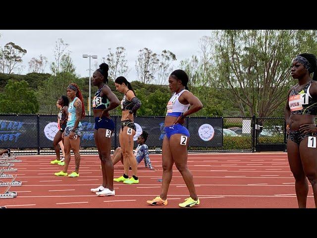 HUGE WIN for Daryll Neita in the women's 100m in 11.12! | Sound Running Track Meet