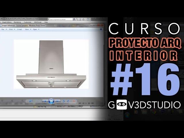 3ds Max Proyecto Arquitectura Interior 16 Cocina - Campana