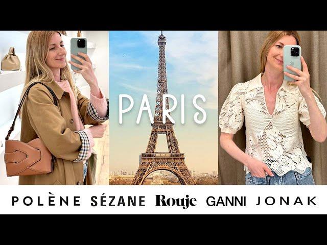 PARIS VLOG  Shopping at Polene Paris, Sezane, Rouje, & Other Stories, Jonak & GANNI  Shop with me