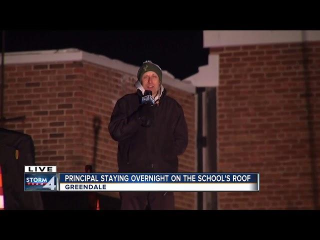 Greendale principal to spend the night on school's roof after students raised thousands for charity