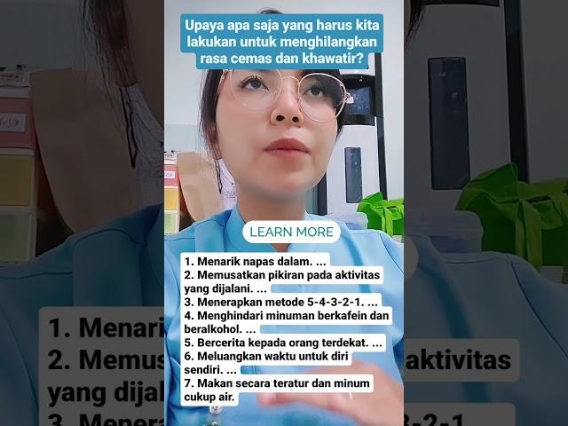 Upaya apa saja yang harus kita lakukan untuk menghilangkan psikologis rasa cemas dan khawatir?