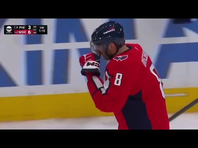 Alex Ovechkin scores empty net goal vs Flyers, 39 more to Gretzky's record (23 oct 2024)