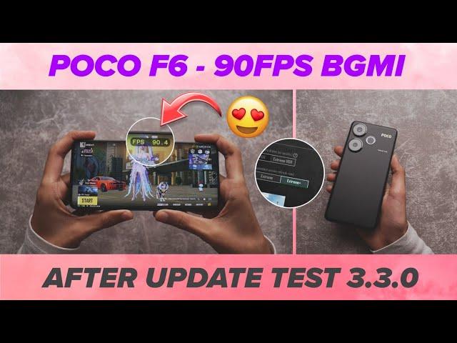 POCO F6 BGMI 90FPS Test After HyperOS 1.0.4.0 Update - Heating and Battery Test