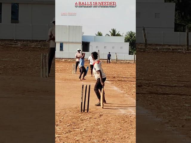 Last Over 6 balls 18 Runs Needed for Trichy Team #lhcctrichy #shorts