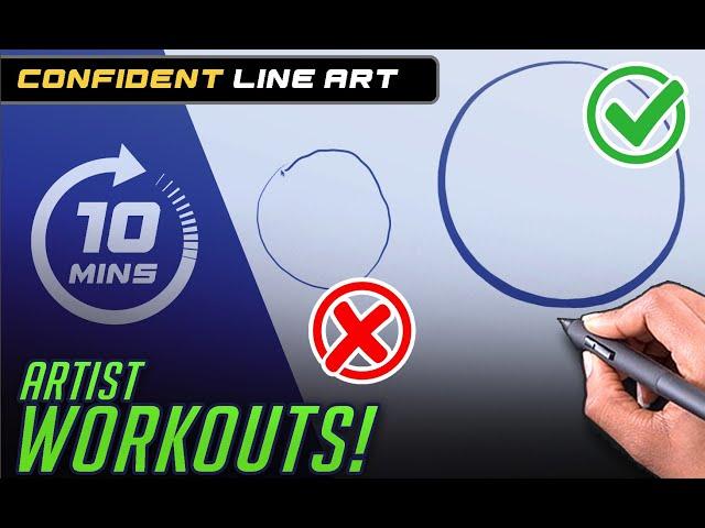 DRAW CONFIDENT LINE ART! - 10 min ARTIST WORKOUTS