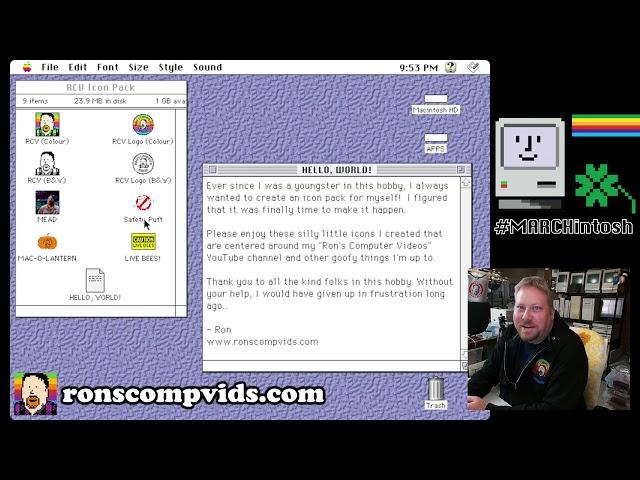 #MARCHintosh - Download the Ron's Computer Videos icon pack!