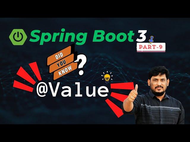  Spring Boot 3 Tutorial ‍| @Value Annotation | Dependency Injection | Part-9