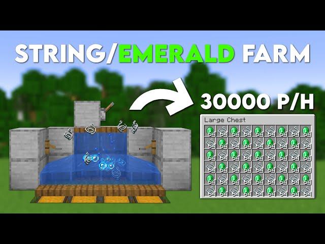 Minecraft Easy Automatic String + Emerald Farm 1.21+