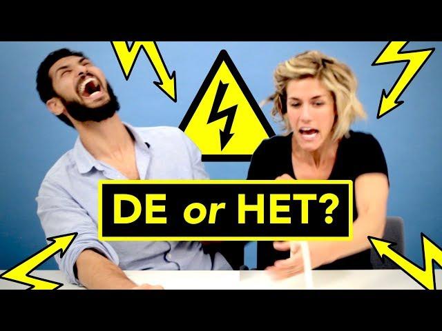 ELECTRIC SHOCK challenge  Dutch language students: DE or HET?