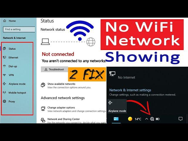 Fix WiFi not showing in settings on windows 10 fix missing WiFi