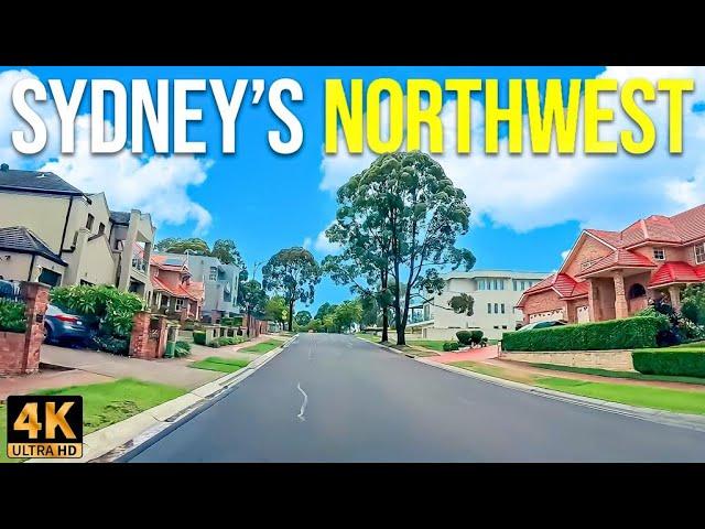 Driving in Bella Vista, Sydney Australia - 4k I Posh Neighbourhood