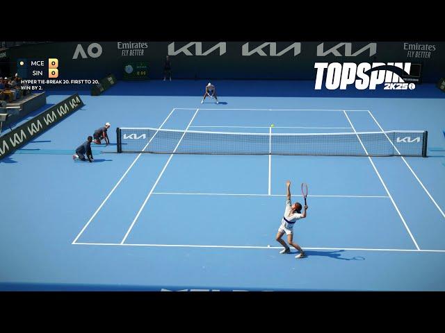 Top Spin 2K25 - John McEnroe Vs Jannik Sinner I HYPER TIE BREAK I Australian Open & Rematch (PS5)