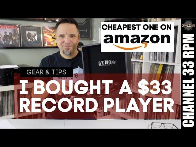 The cheapest turntable on Amazon | $33 VICTROLA RECORD PLAYER UNBOXING | Great for kids