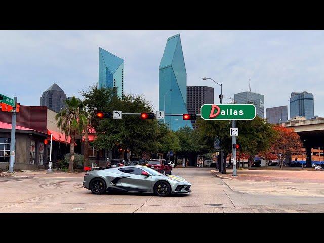 Dallas Drivin': A Tour of the Big D's Downtown -Texas  4K 60FPS