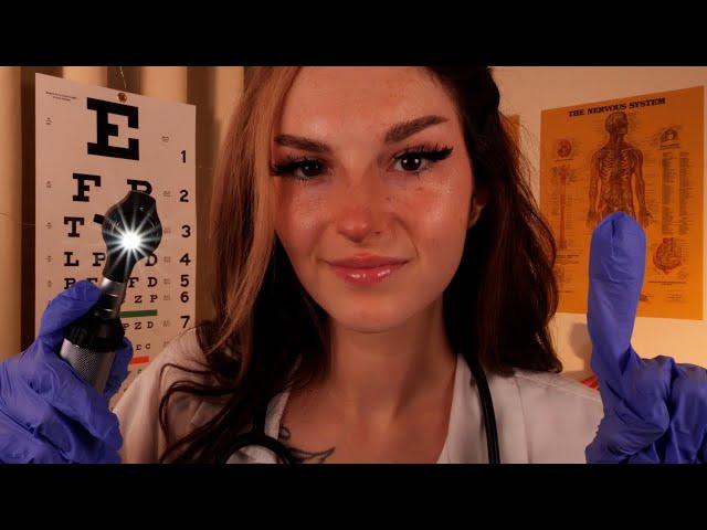 ASMR Cranial Nerve Exam by New Doctor | Eye Exam, Smell Test, Otoscope Ear Exam, & More!