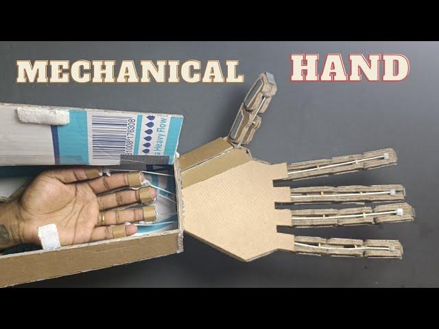 How to make a MECHANICAL HAND Easily at Home out of cardboard (DIY) #diy