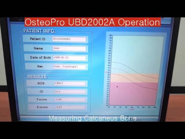 Osteopro UBD2002A Software operation