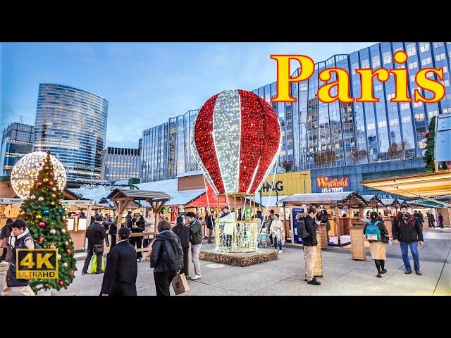 Paris ,France - Paris Christmas Market 2024 | Marché de Noël 2024 | Paris 4K | A Walk In Paris