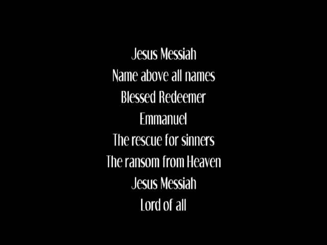 Jesus Messiah - Chris Tomlin (with lyrics)