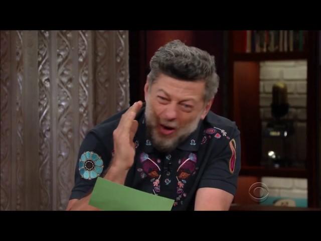 Andy Serkis as Gollum or Sméagol reading Trumps tweet's