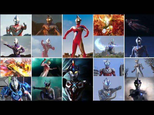 All Ultraman TYPE CHANGE FORMS Transformation and Finisher (1996-2024)