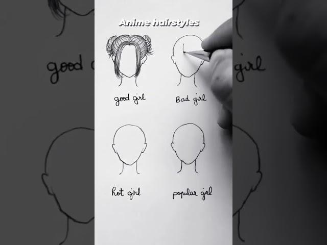 ANIME HAIRSTYLE DRAWING | HOW TO DRAW ANIME HAIRSTYLES | DRAWING TUTORIALS | BEGINNERS TUTORIALS