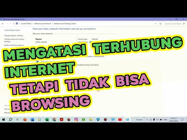 Mengatasi Laptop Sudah Terhubung Internet Tetapi Tidak Bisa Untuk Browsing (Internetan)