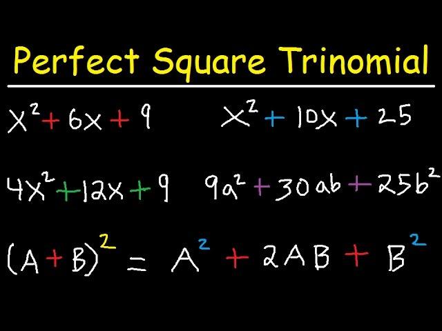 Factoring Perfect Square Trinomials