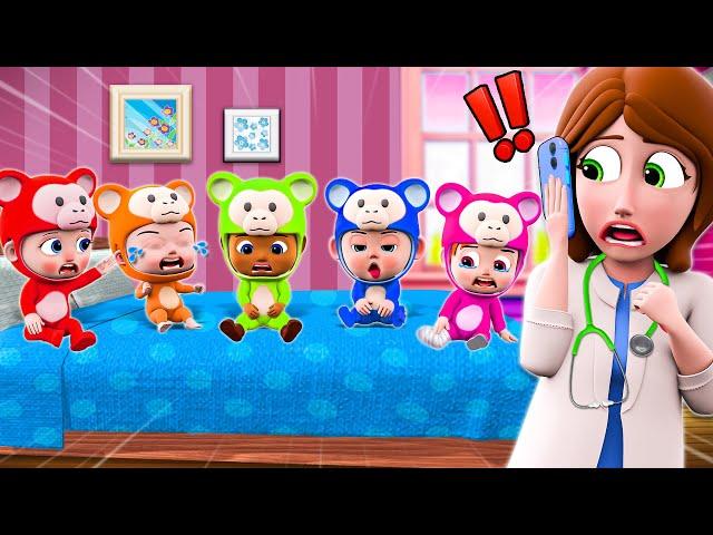 Five Little Monkeys Song - Jumping on the Bed + More Nursery Rhymes & Kids Songs - Little Song PIB