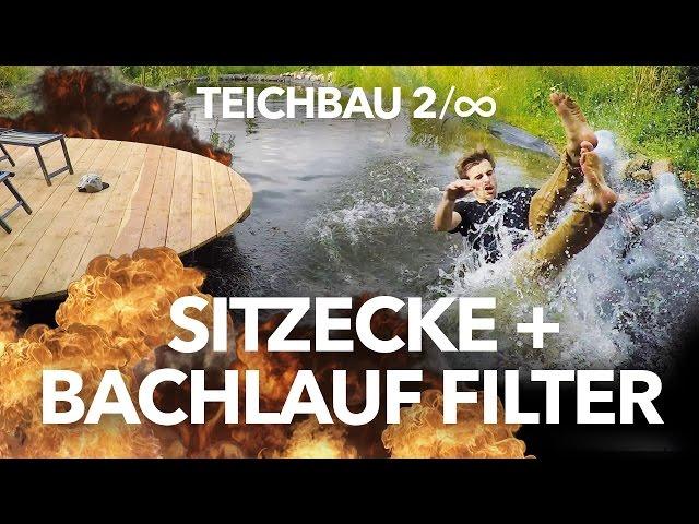 Teich Naturfilter-Bachlauf + Sitzplatz – Teichbau 2 | Heimwerkerking Fynn Kliemann