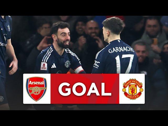 GOAL | Bruno Fernandes | Arsenal v Manchester United | Third Round | Emirates FA Cup 2024-25