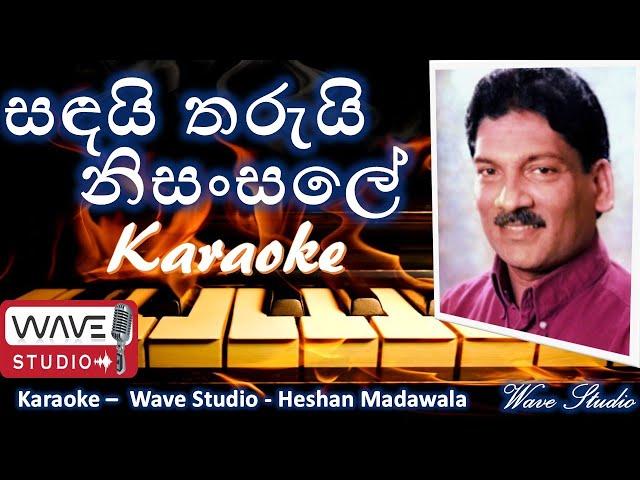 Sandai Tharui nisansale Karaoke  without voice  සඳයි තරුයි නිසංස‌ලේ Karaoke Wave Studio Karaoke